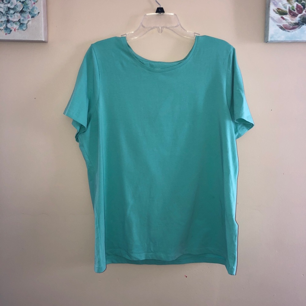Christopher & banks teal t-shirt